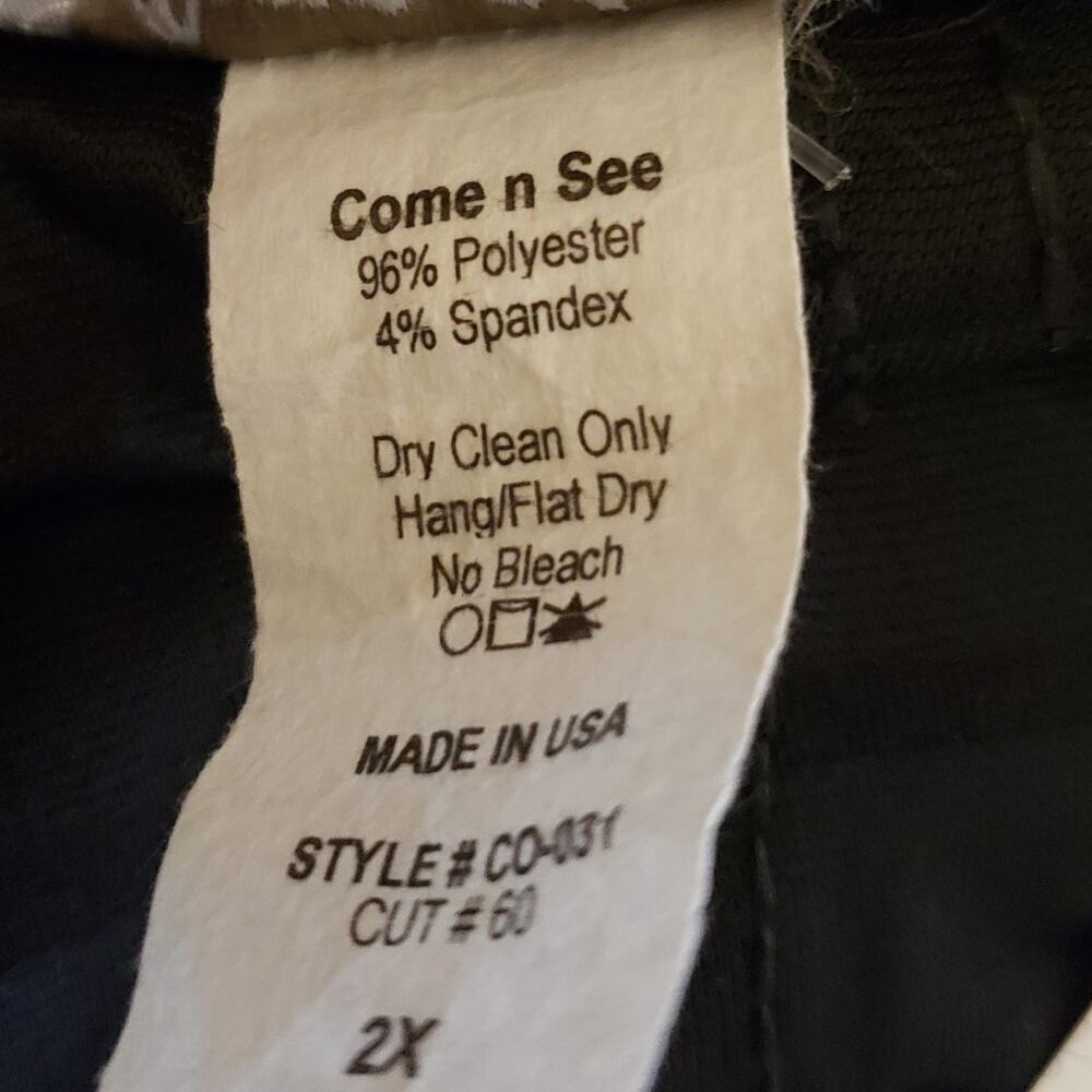 Come N See Black Ruffle Sequin Chiffon Jacket 2 PC Dress (Size 2X, NWT): - Picture 14 of 14